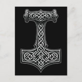 Thor’s Hammer Wall Art – Norse Knotwork Statement ポストカード (正面)