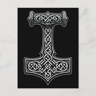 Thor’s Hammer Wall Art – Norse Knotwork Statement ポストカード