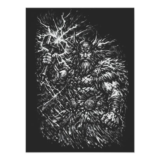 Thor — Storm‑Hammered God of Thunder ポスター (正面)