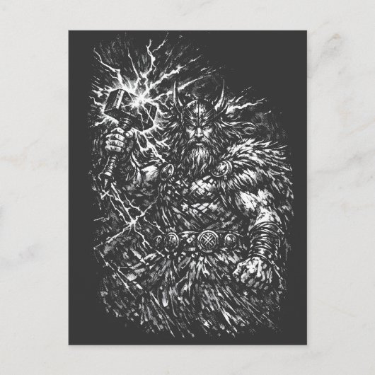 Thor — Storm‑Hammered God of Thunder ポストカード (正面)