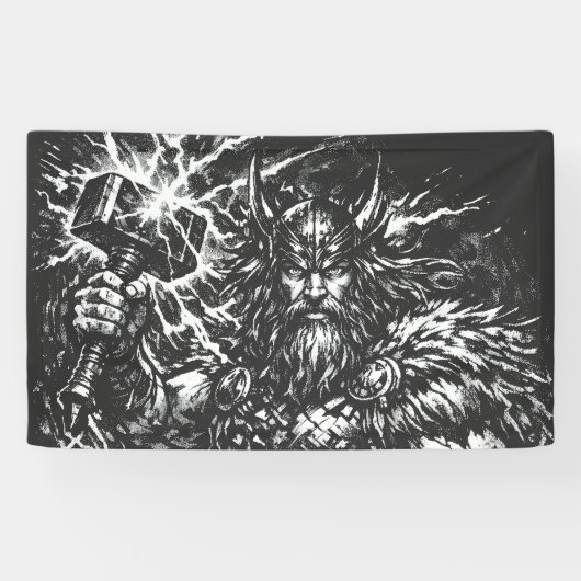 Thor — Storm‑Hammered God of Thunder 横断幕 (横)