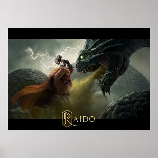 Thor Vs Jormungandポスター ポスター (正面)