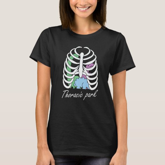 Thoracic Park Nursing Student Dinosaur Nurse Squa Tシャツ (正面)