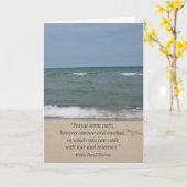 Thoreauの引用文のビーチの卒業カード カード (黄色い花)