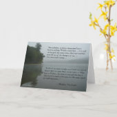 Thoreauの引用文の挨拶状 カード (黄色い花)