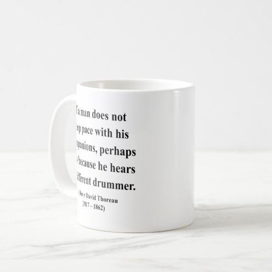 Thoreauの引用文4a コーヒーマグカップ (正面左)