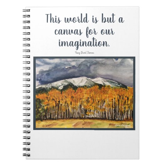 Thoreauの想像の引用文の景色の芸術のノート ノートブック (正面)