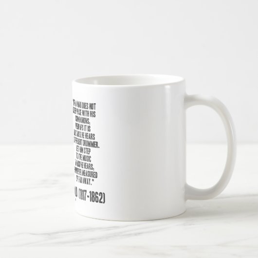 Thoreauの音楽への違うなドラマーのステップ コーヒーマグカップ (右)