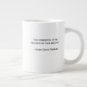 Thoreau Inspirational Motivational Quote Gift Mug ジャンボコーヒーマグカップ (右)