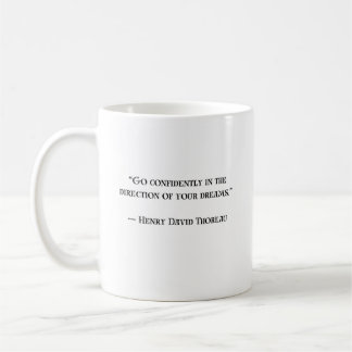 Thoreau Inspirational Motivational Quote Mug コーヒーマグカップ