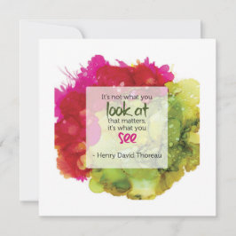 Thoreau Inspirational Quote Greeting Card カード