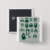 THORIN OAKENSHIELD™と会社毛髪 缶バッジ (正面&裏面)