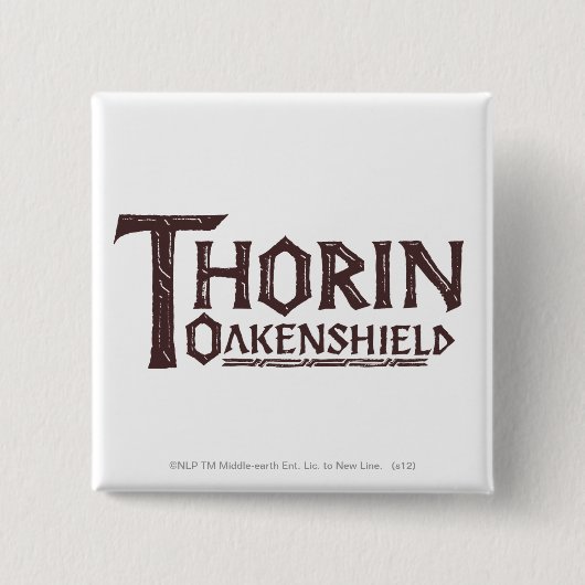 THORIN OAKENSHIELD™ロゴブラウン 缶バッジ (正面)