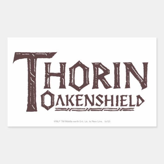 THORIN OAKENSHIELD™ロゴブラウン 長方形シール (正面)