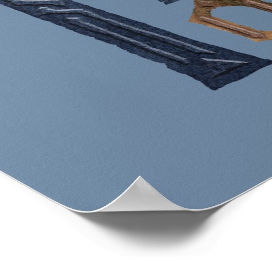 THORIN OAKENSHIELD™ロゴブルー ポスター (角)