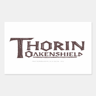 THORIN OAKENSHIELD™ロゴ（茶） 長方形シール