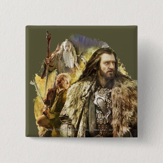 THORIN OAKENSHIELD™, BILBO BAGGINS™, GANDALF 缶バッジ (正面)
