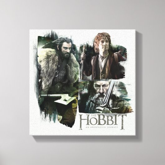 THORIN OAKENSHIELD™、BILBO BAGGINS™、Gandalf Art キャンバスプリント (正面)