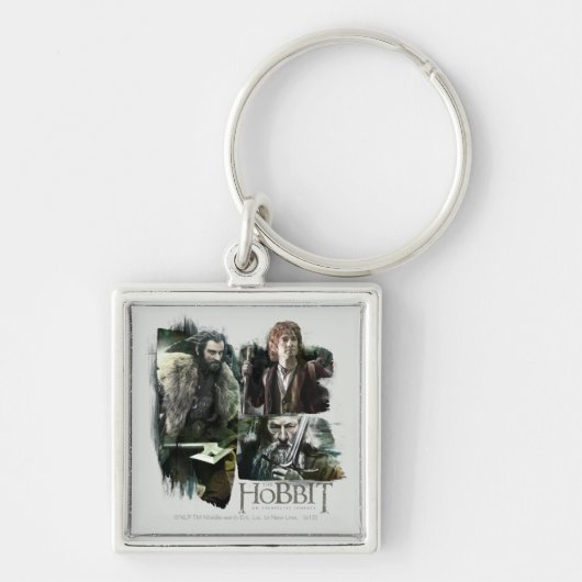THORIN OAKENSHIELD™、BILBO BAGGINS™、Gandalf Art キーホルダー (正面)