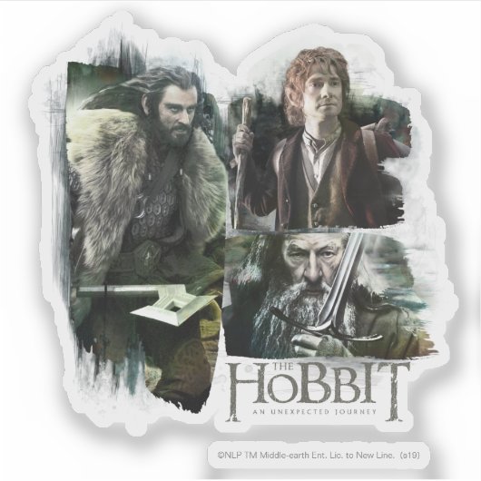 THORIN OAKENSHIELD™、BILBO BAGGINS™、Gandalf Art シール (正面)