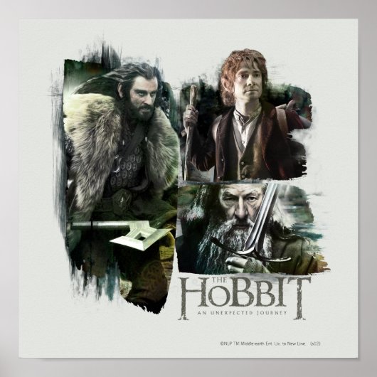 THORIN OAKENSHIELD™、BILBO BAGGINS™、Gandalf Art ポスター (正面)