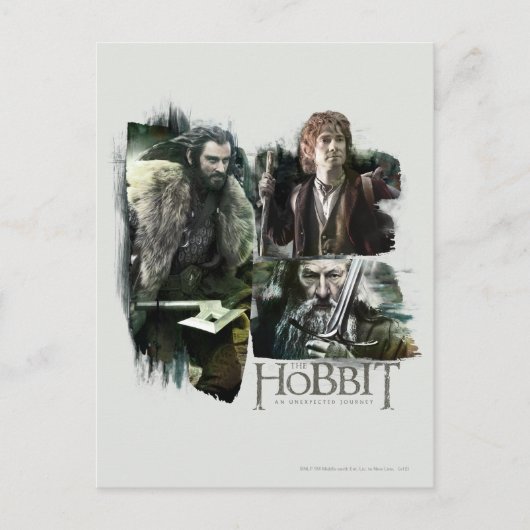 THORIN OAKENSHIELD™、BILBO BAGGINS™、Gandalf Art ポストカード (正面)