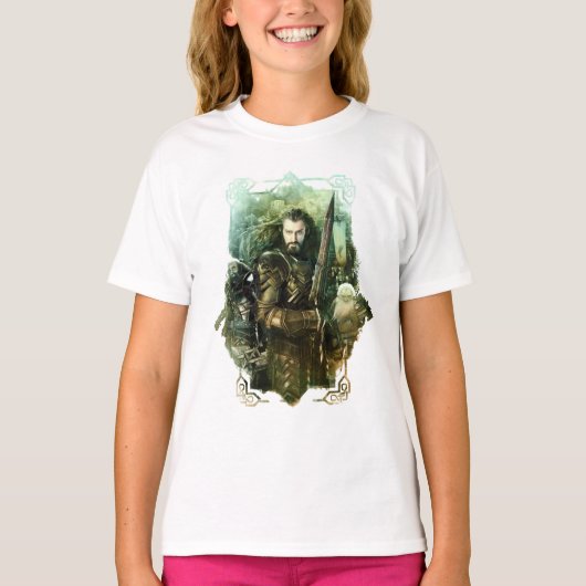 THORIN OAKENSHIELD™、Dwalin、Balinグラフィック Tシャツ (正面)