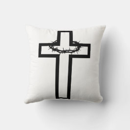 Thorn Cross Throw Pillow クッション