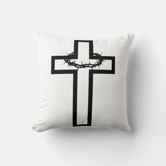 Thorn Cross Throw Pillow クッション (正面)
