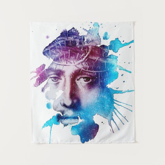 Thorn Crown Jesus Christ Abstract art タペストリー (正面)