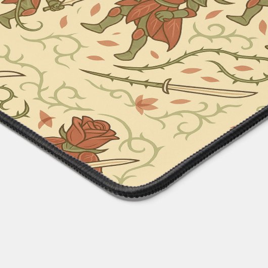 Thorned Sword Rose Art デスクマット (コーナー)