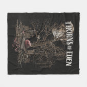 Thorns of Eden - Gothic Streetwear Design フリースブランケット (正面(横))