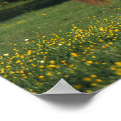 Thoroughbred Horse in Flowers ポスター (角)