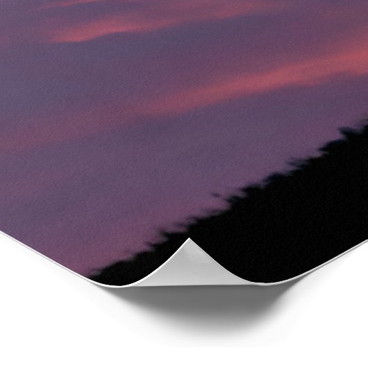 Thoroughbred Horse Silhouetted at Sunrise ポスター (角)