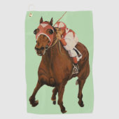Thoroughbred Seabiscuit Classic Racehorse Wins ゴルフタオル (正面)