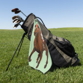 Thoroughbred Seabiscuit Classic Racehorse Wins ゴルフタオル (グリーン)