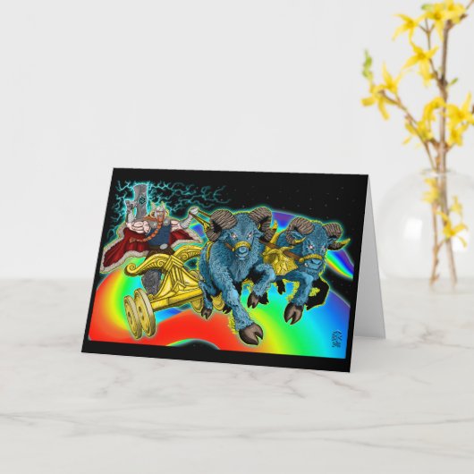 Thor's Chariot - Greeting Card カード (黄色い花)