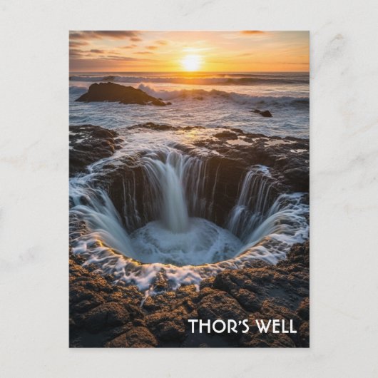 Thor's Well Oregon Coast ポストカード (正面)
