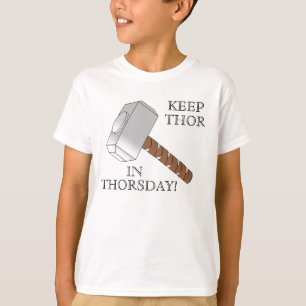 Thorsdayのトールを保って下さい! 子供のワイシャツ tシャツ