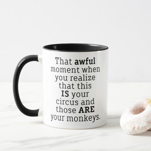 Those Are Your Monkeys Funny Saying Coffee Mug マグカップ (ドーナツ)