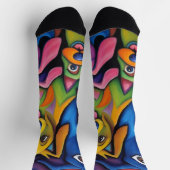 Those Crazy Abstract Dogs ソックス (上部)