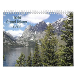 Those Grand Tetons, a 12-Month 2026 Calendar カレンダー