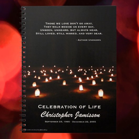 Those We Love Celebration Life Guest Book Candles ノートブック