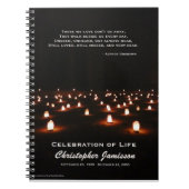 Those We Love Celebration Life Guest Book Candles ノートブック (正面)