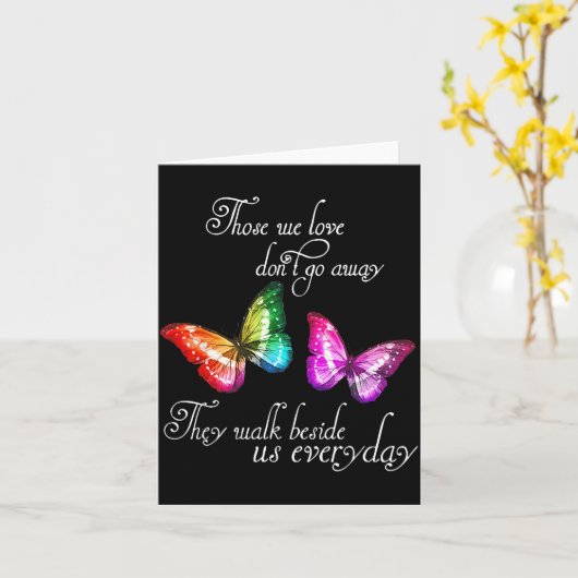 Those We Love Don't Go Away They Walk Beside Us Ev カード (黄色い花)