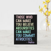 Those Who Can Make You Believe Absurdities Funny D カード (黄色い花)