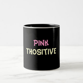 Thositiveのピンクのマグ ツートーンマグカップ