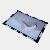 Thoted Titmouse絵画's - Bird Artオリジナル ドアマット (アングル)