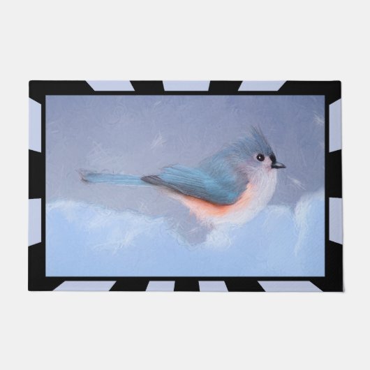 Thoted Titmouse絵画's - Bird Artオリジナル ドアマット (正面)