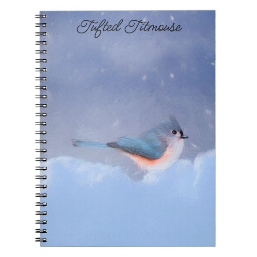 Thoted Titmouse絵画's - Bird Artオリジナル ノートブック (正面)